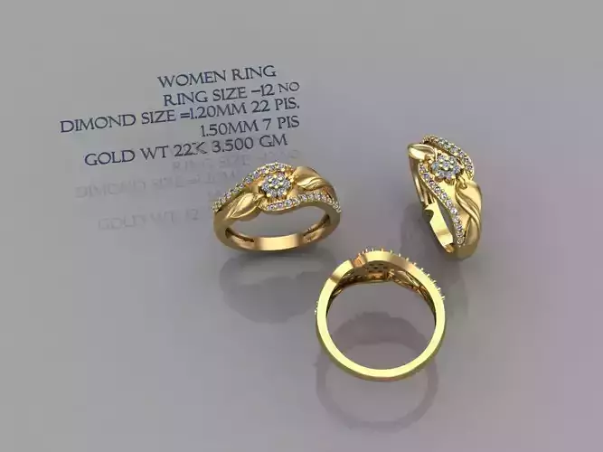 Women diamond ring 3dm