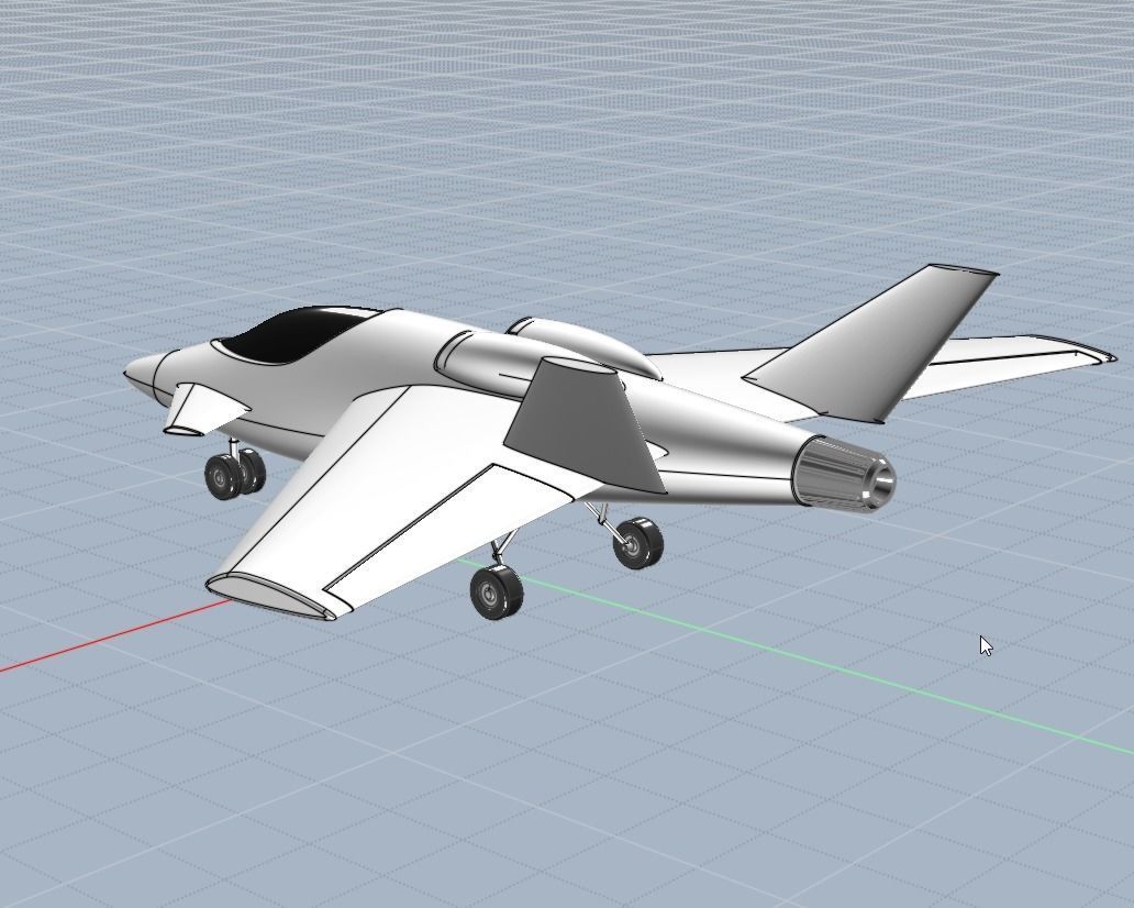 Aircraft 3dprintable concept 3D print model_1