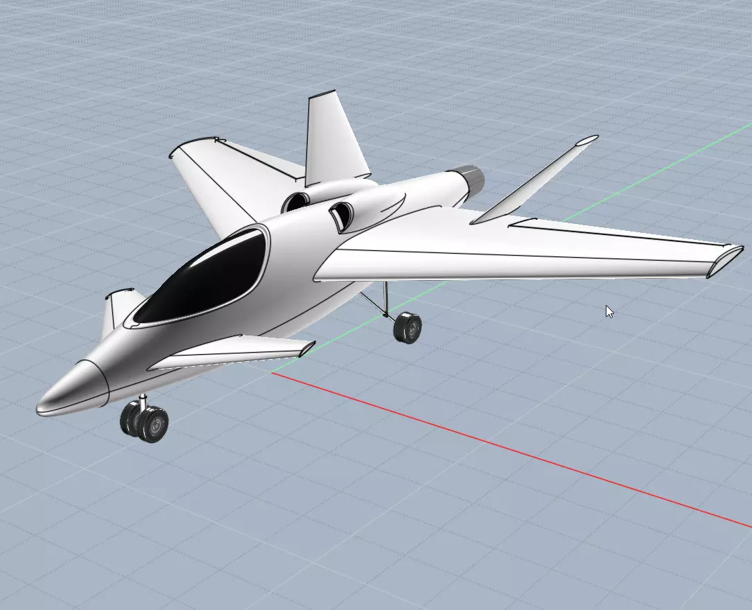 Aircraft 3dprintable concept 3D print model_0