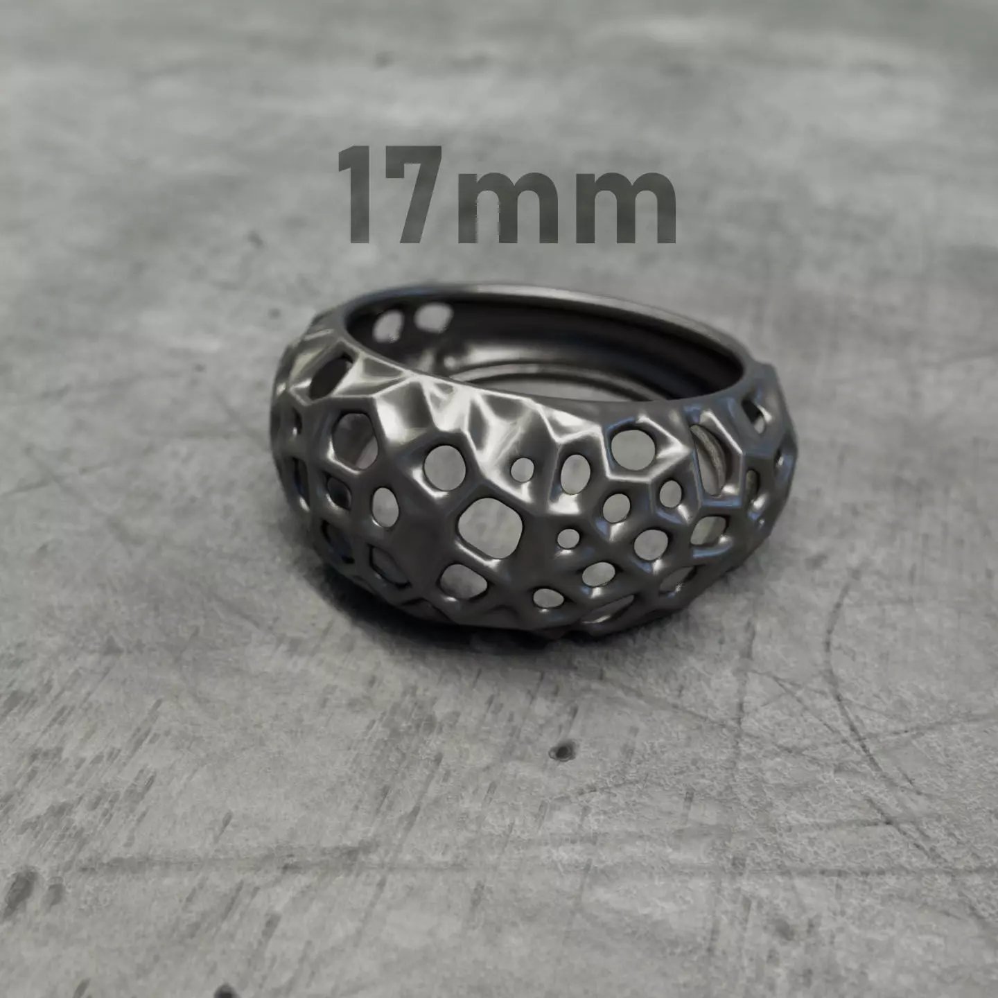 Parametric Organic Ring 3D print model
