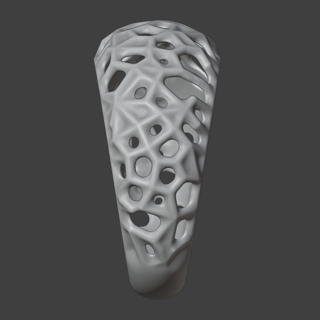 Parametric Organic Ring 3D print model_2