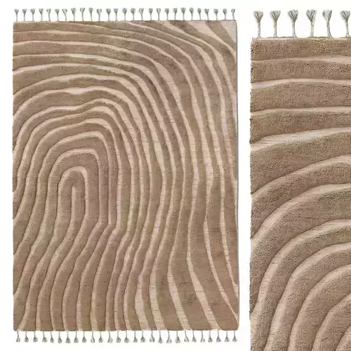 HANNAN WOOL RUG Burnt Caramel