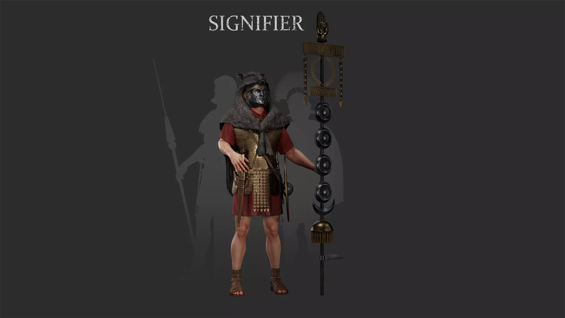 ROMAN SIGNIFIER CHARACTER Low-poly 3D model