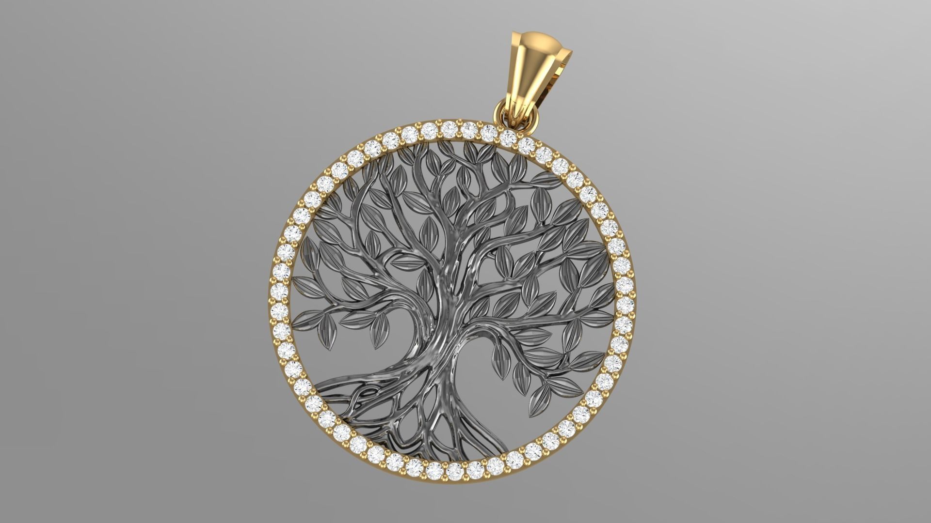 Tree of Life Necklace  New-1 3D print model_2