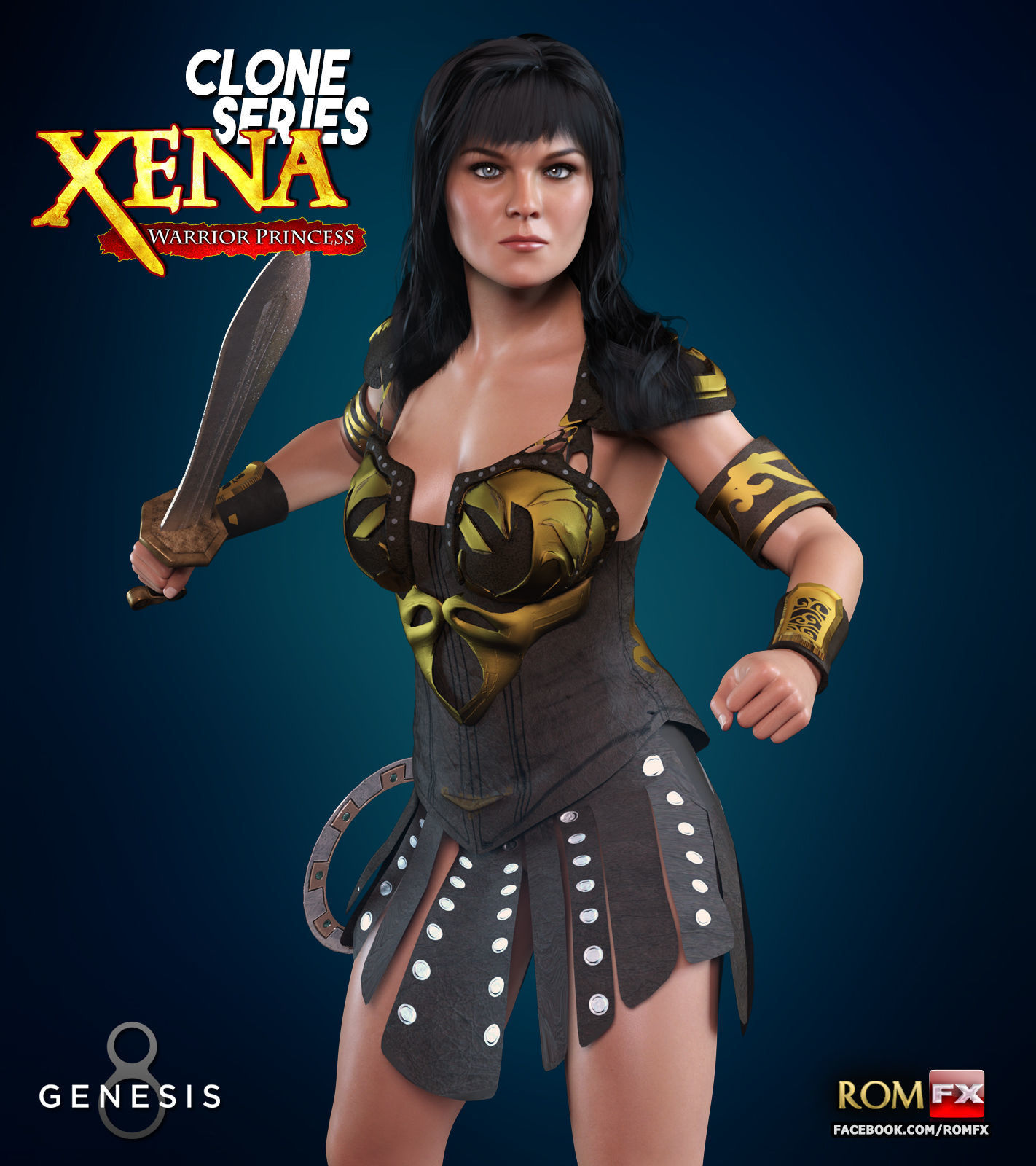 Clone Series - Xena For G8F And G81F 3D model_5