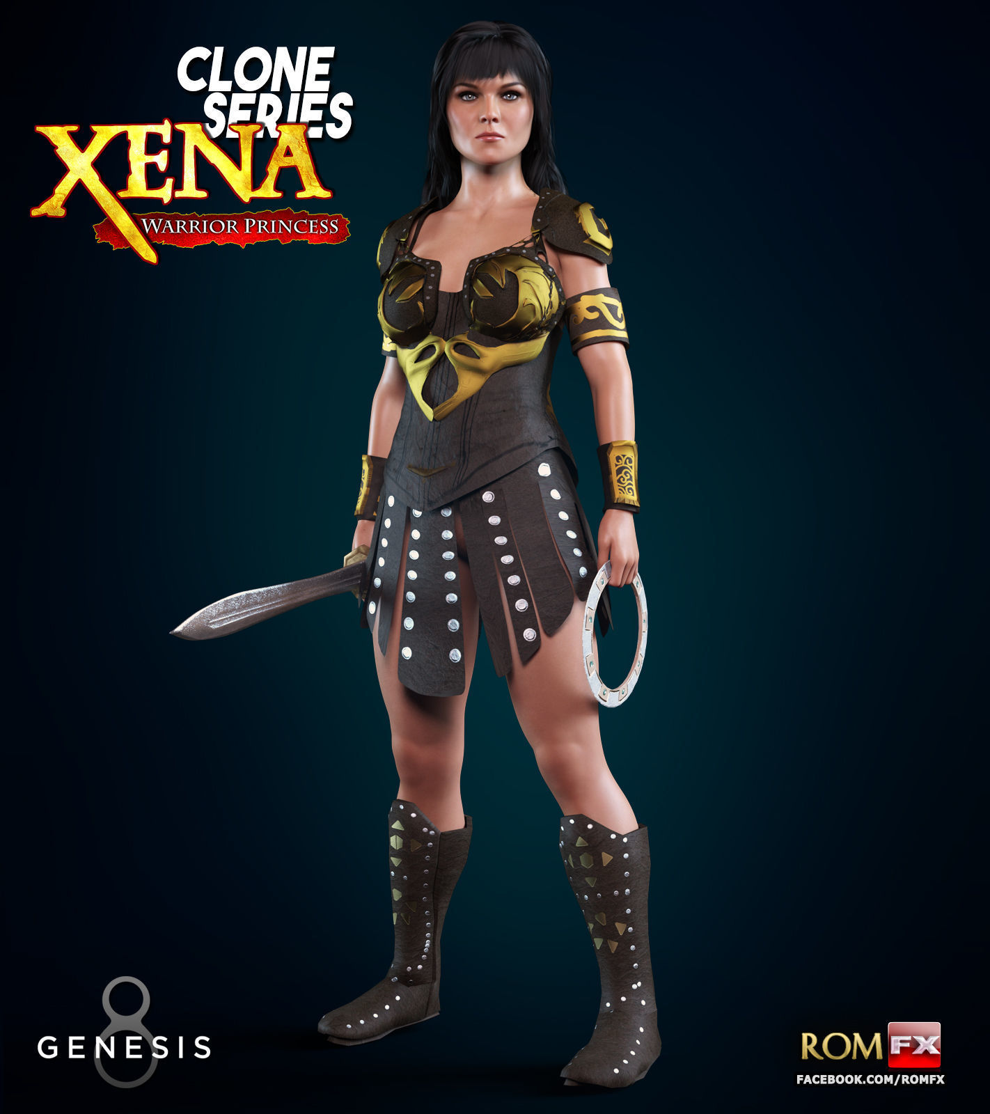 Clone Series - Xena For G8F And G81F 3D model_2