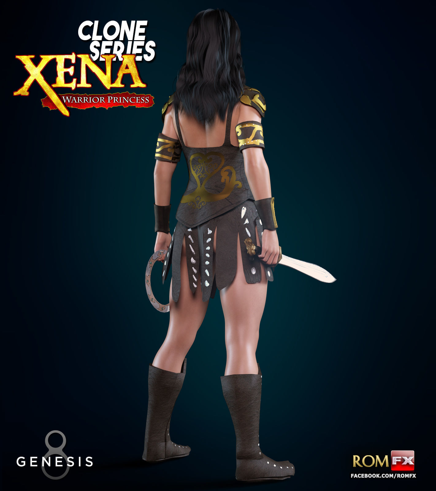 Clone Series - Xena For G8F And G81F 3D model_3