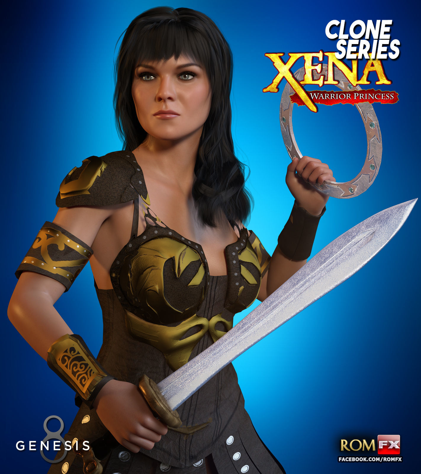 Clone Series - Xena For G8F And G81F 3D model_4