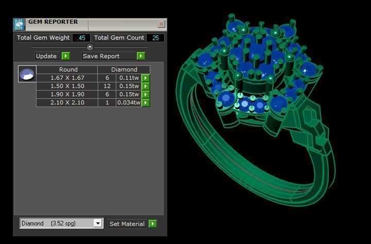 wedding ring for daimonds 3D print model_14
