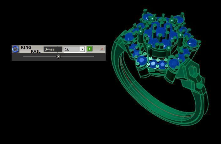 wedding ring for daimonds 3D print model_13