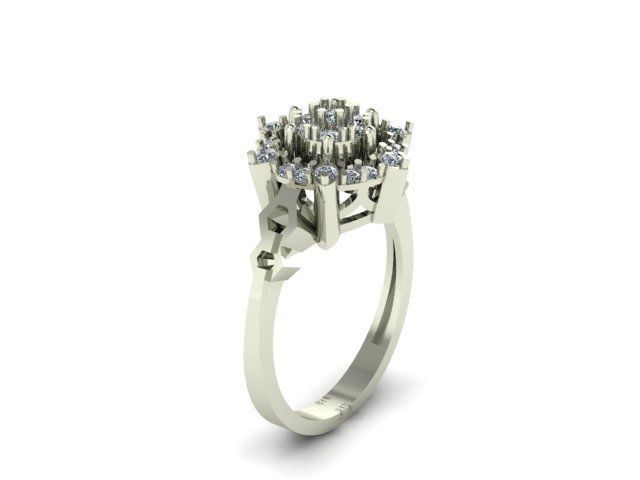 wedding ring for daimonds 3D print model_7