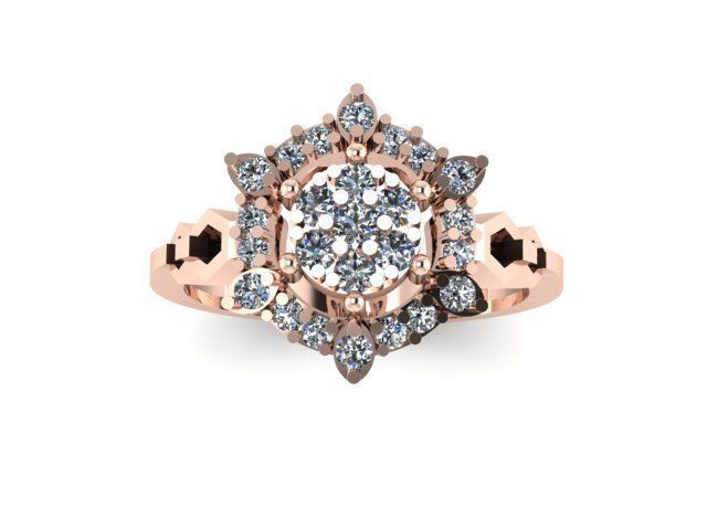 wedding ring for daimonds 3D print model_5