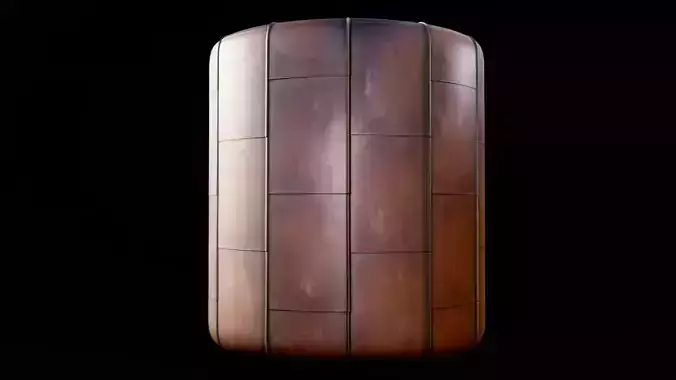 Seamless copper roof PBR material Texture