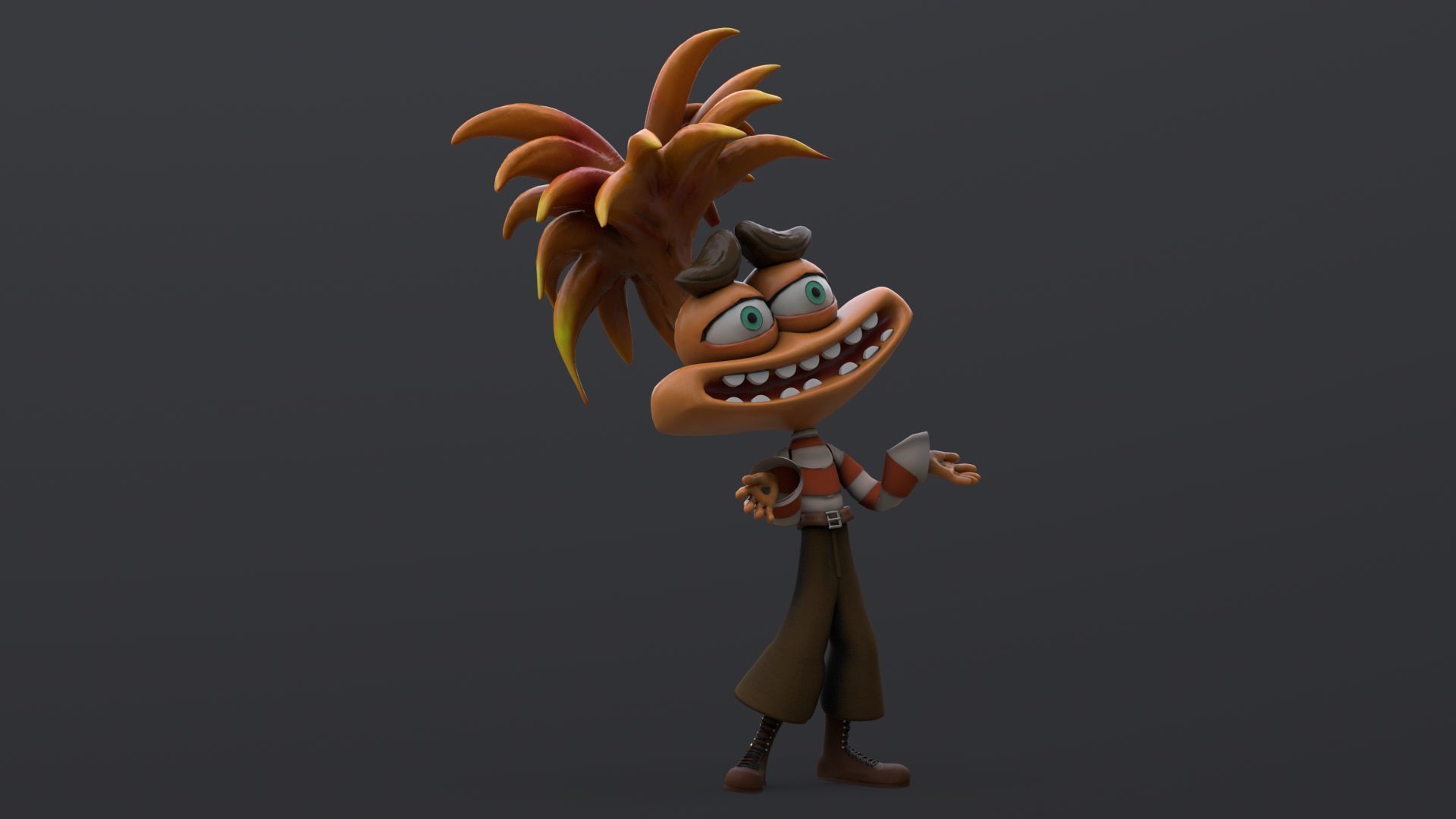 Anxiety from Inside Out Renderable 3D model_9
