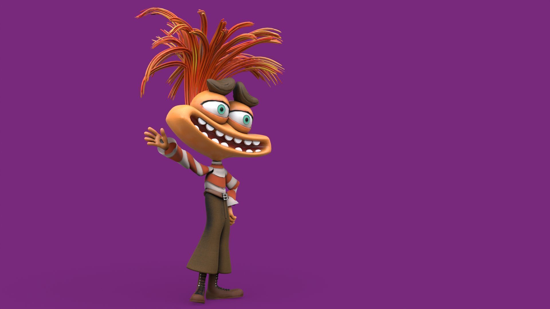 Anxiety from Inside Out Renderable 3D model_2
