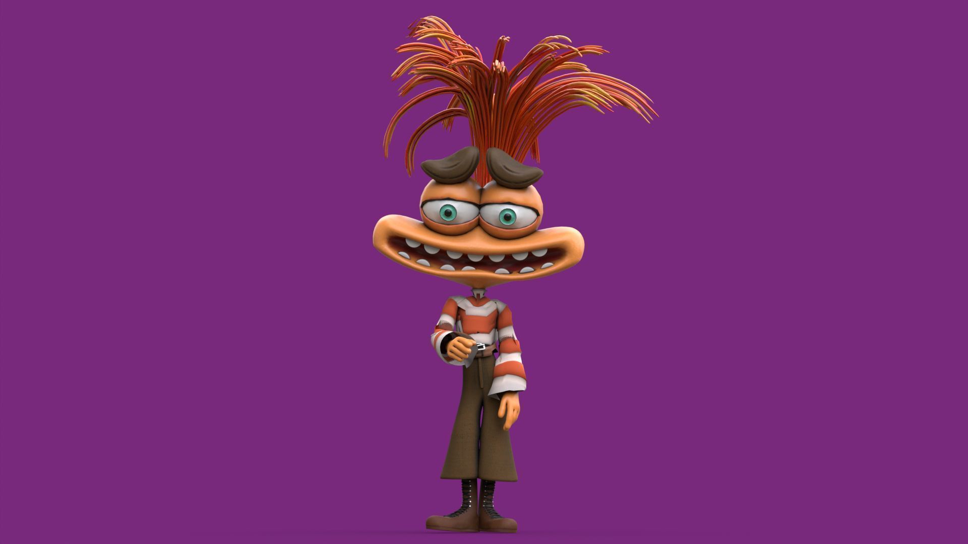 Anxiety from Inside Out Renderable 3D model_3