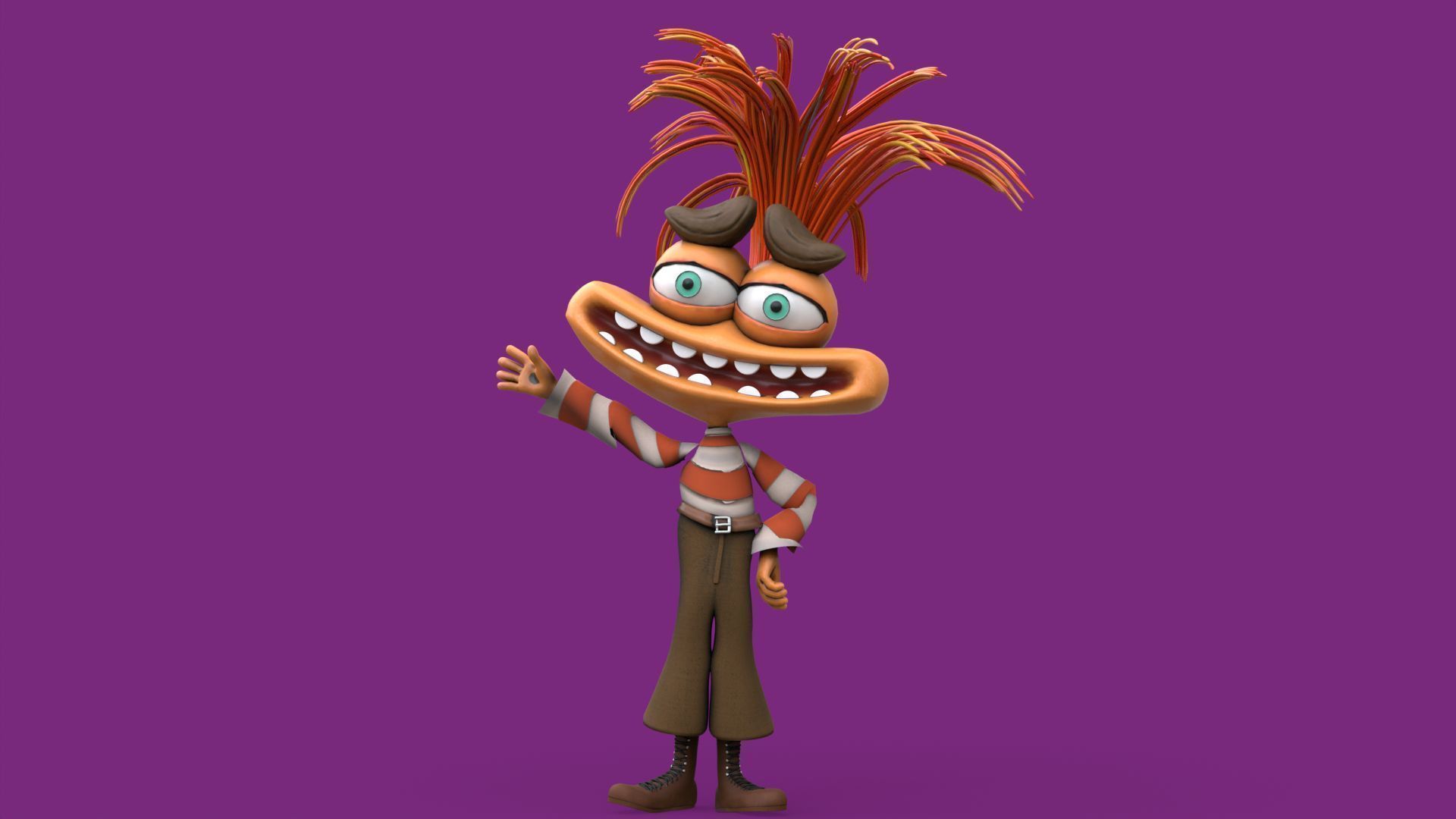 Anxiety from Inside Out Renderable 3D model_1