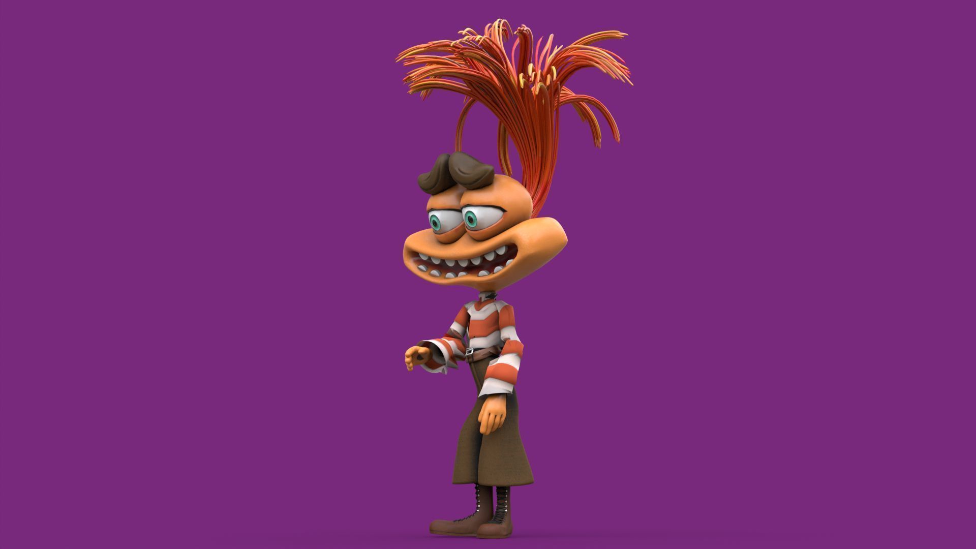 Anxiety from Inside Out Renderable 3D model_4