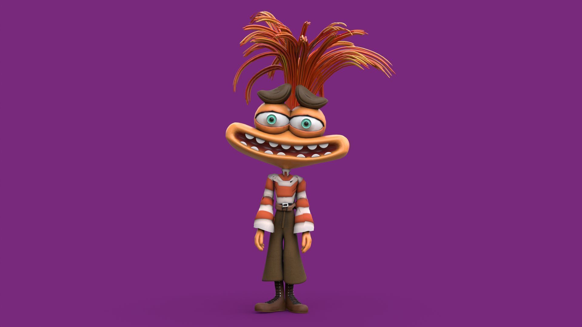 Anxiety from Inside Out Renderable 3D model_5