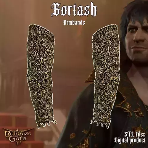 Gortash Fantasy Cloth of Authority Armbands Baldurs Gate 3 3D print model