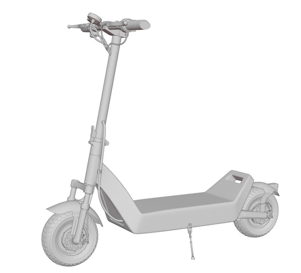 Electric Scooter 3D model_16