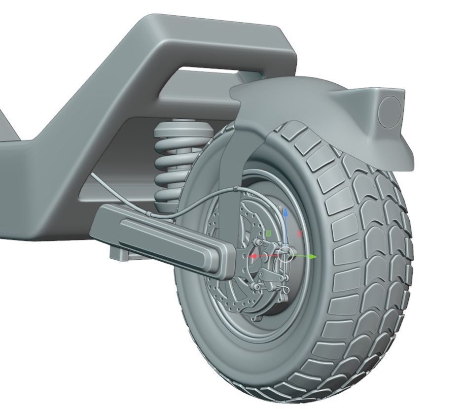 Electric Scooter 3D model_13