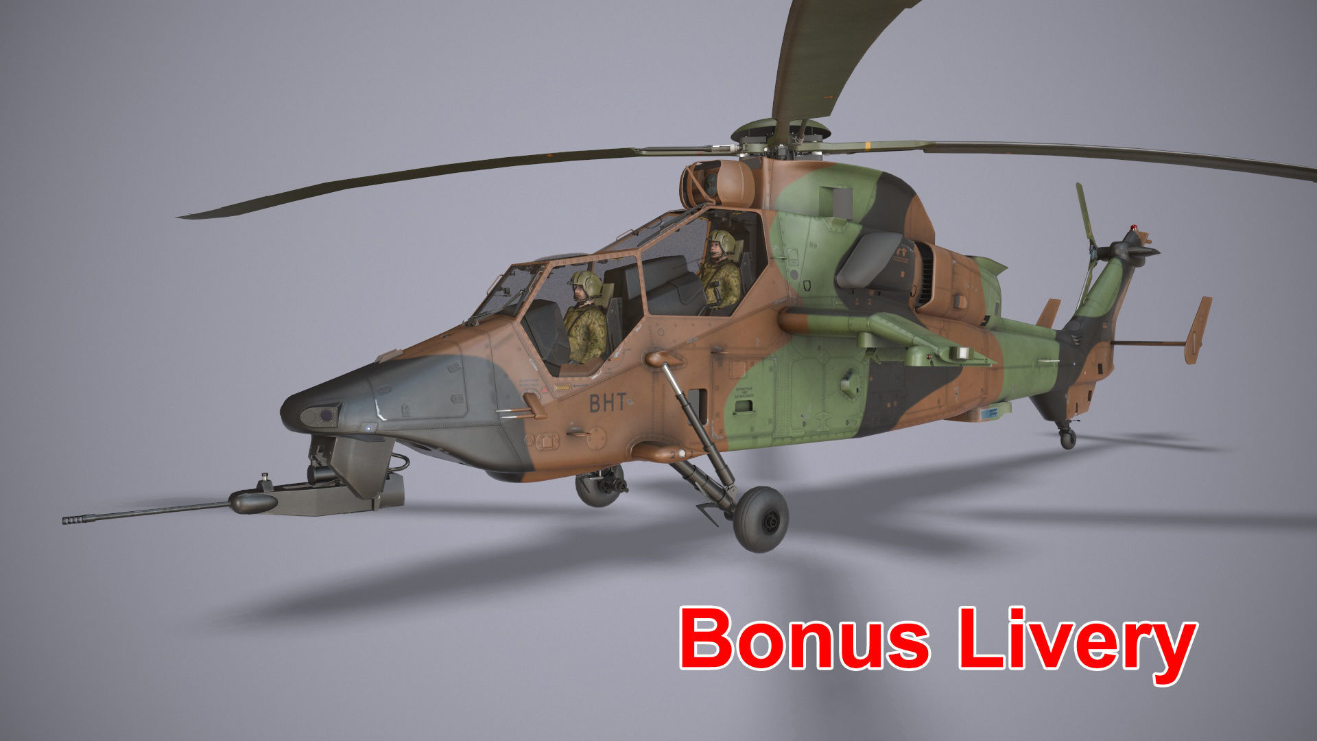 EC-665 Tiger HAD France 2 Basic Animation Low-poly 3D model_4
