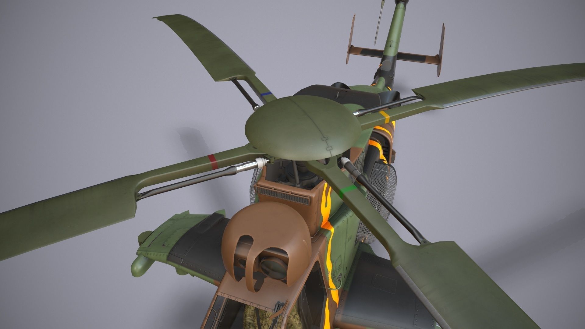 EC-665 Tiger HAD France 2 Basic Animation Low-poly 3D model_11