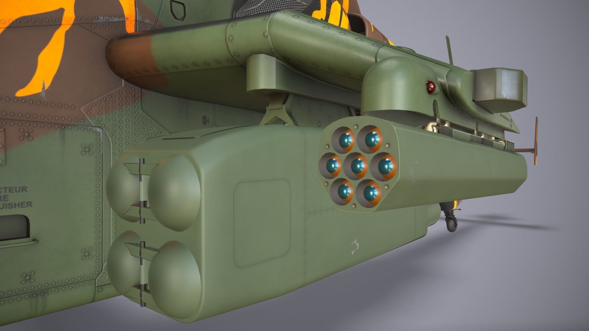 EC-665 Tiger HAD France 2 Basic Animation Low-poly 3D model_24