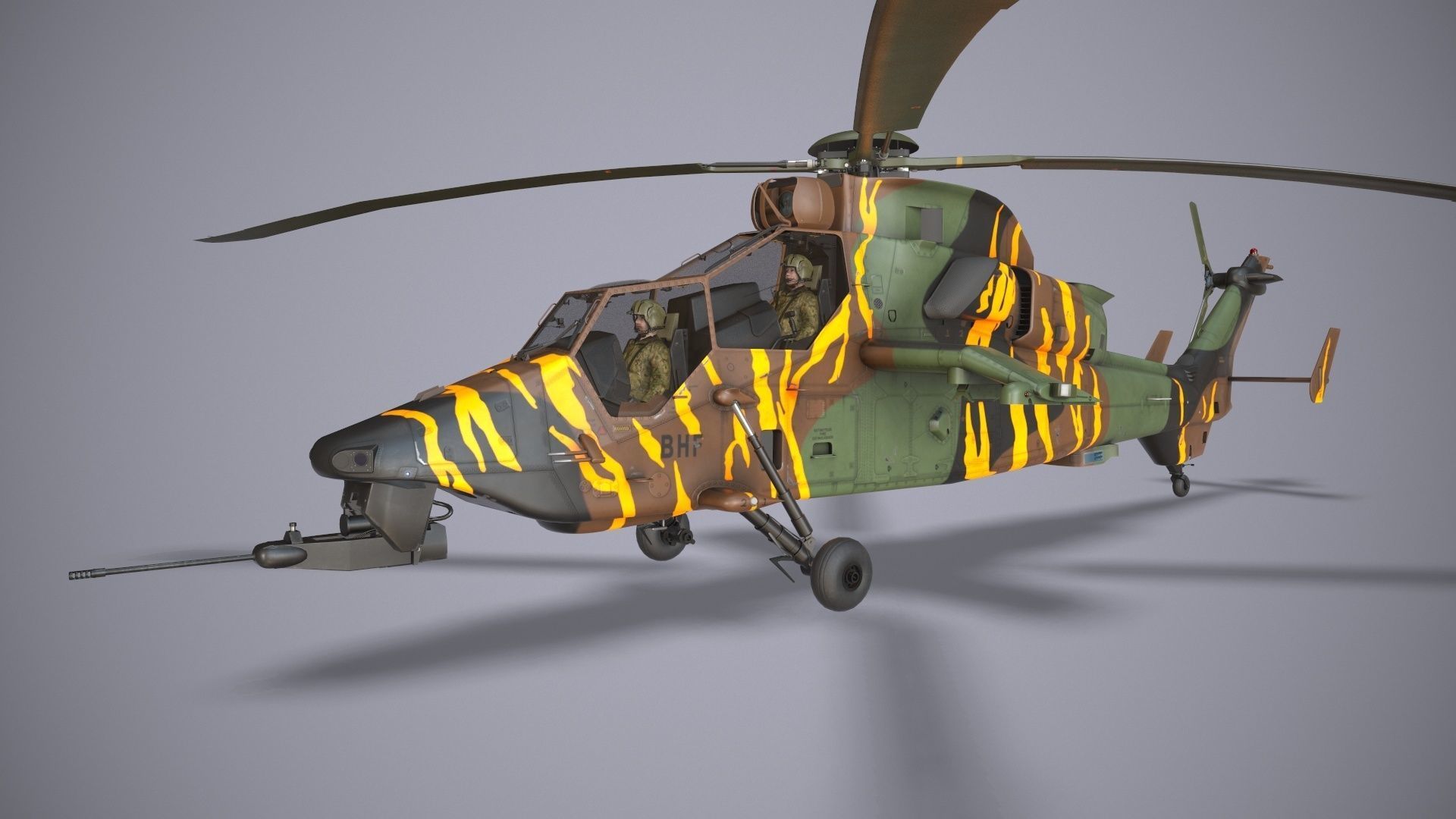 EC-665 Tiger HAD France 2 Basic Animation Low-poly 3D model_3