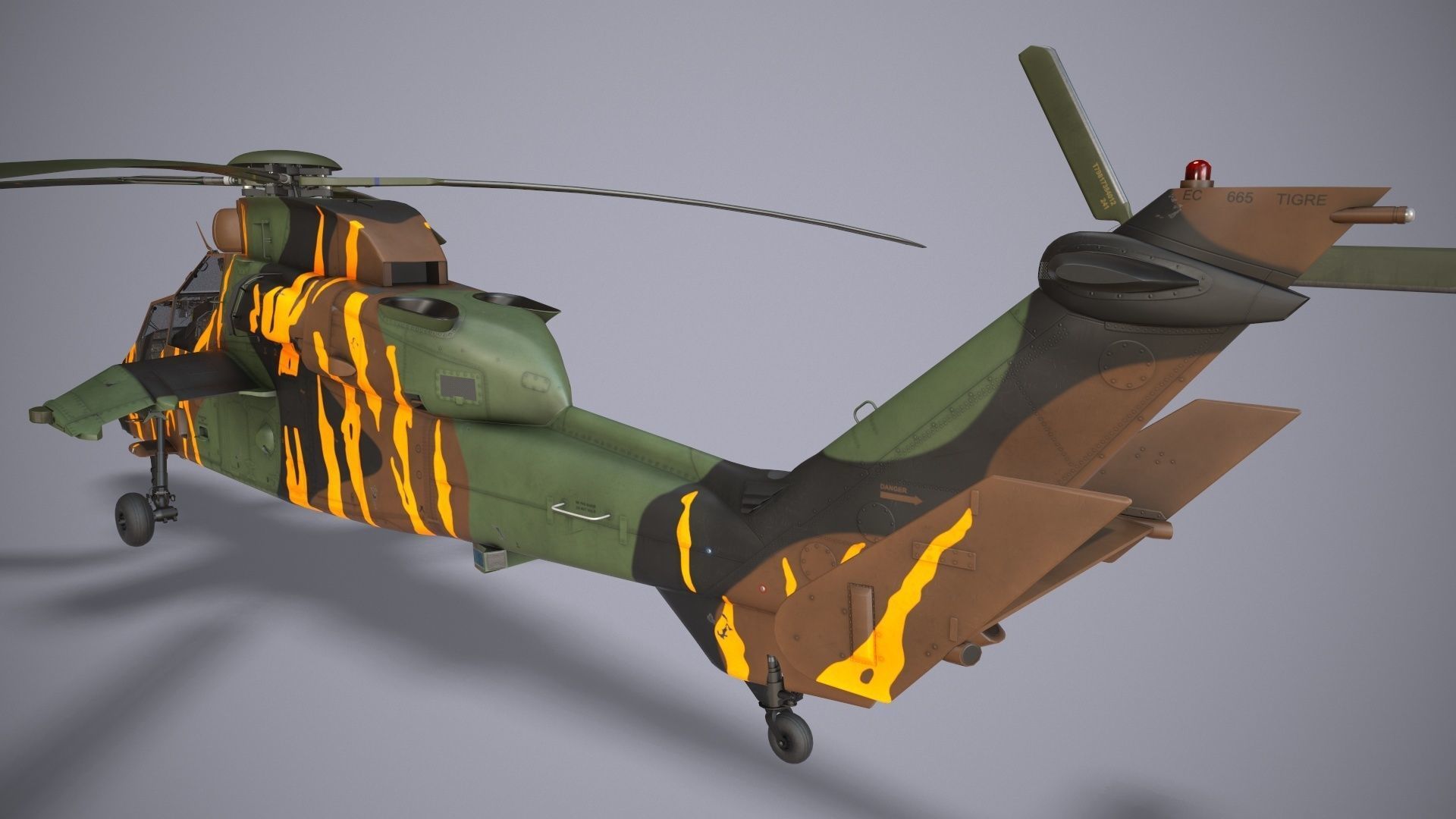 EC-665 Tiger HAD France 2 Basic Animation Low-poly 3D model_6