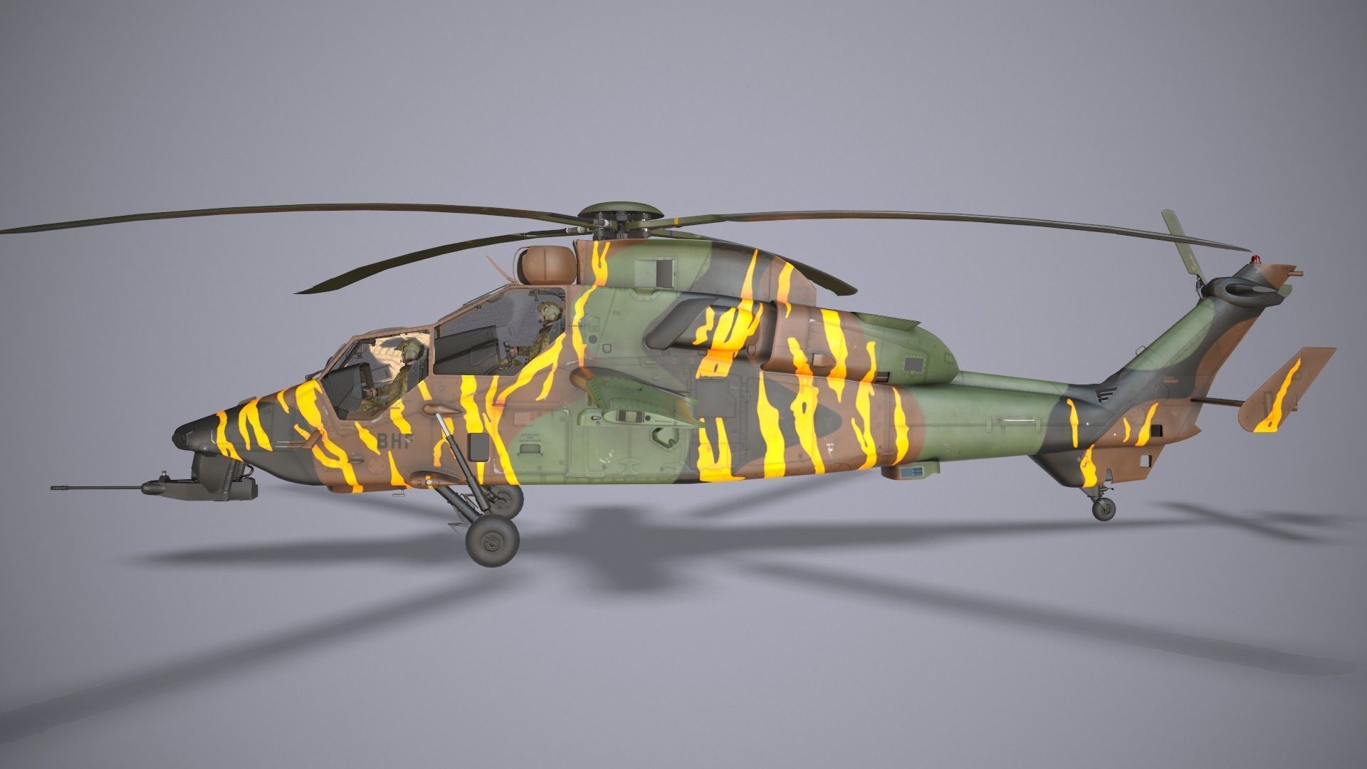 EC-665 Tiger HAD France 2 Basic Animation Low-poly 3D model_5