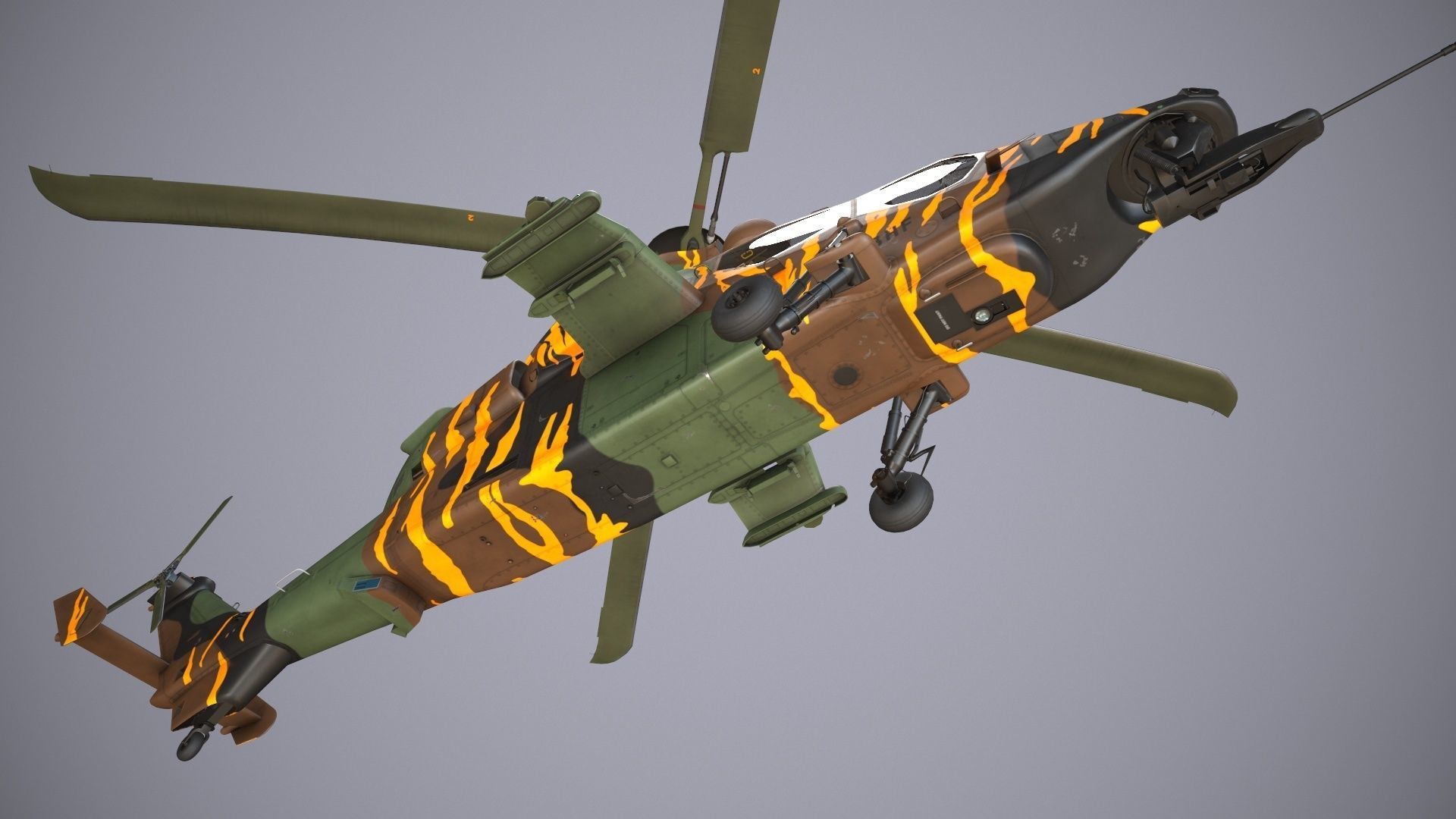 EC-665 Tiger HAD France 2 Basic Animation Low-poly 3D model_18