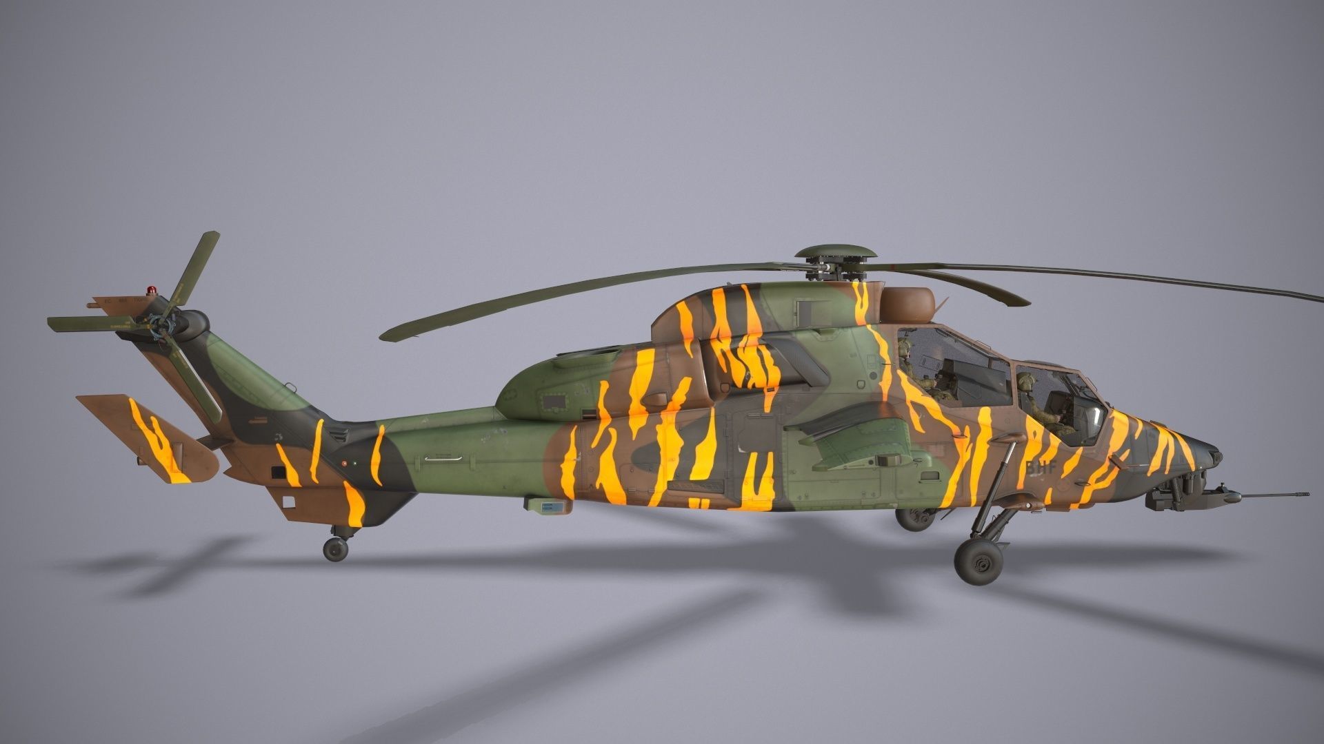 EC-665 Tiger HAD France 2 Basic Animation Low-poly 3D model_8