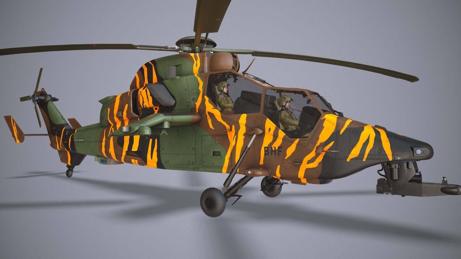 EC-665 Tiger HAD France 2 Basic Animation Low-poly 3D model_9