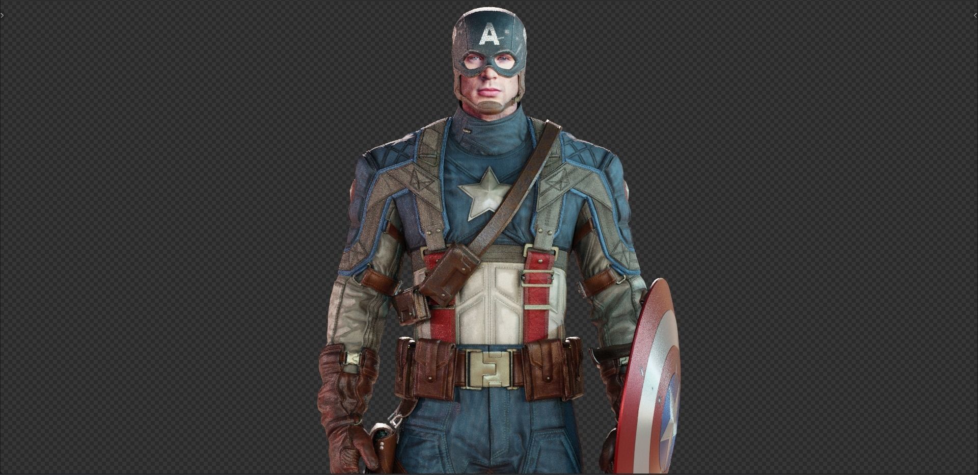 Captain America Steve Rogers from First Avenger 3D model_6