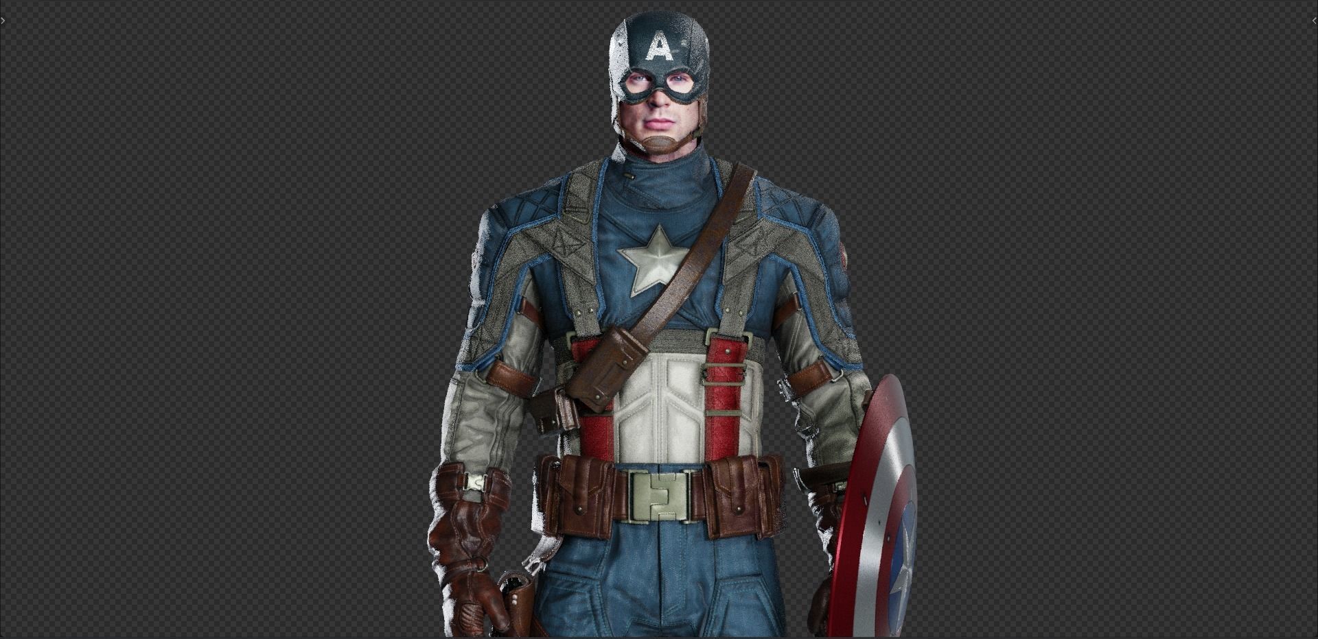 Captain America Steve Rogers from First Avenger 3D model_4