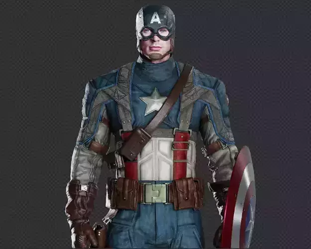 Captain America Steve Rogers from First Avenger 3D model
