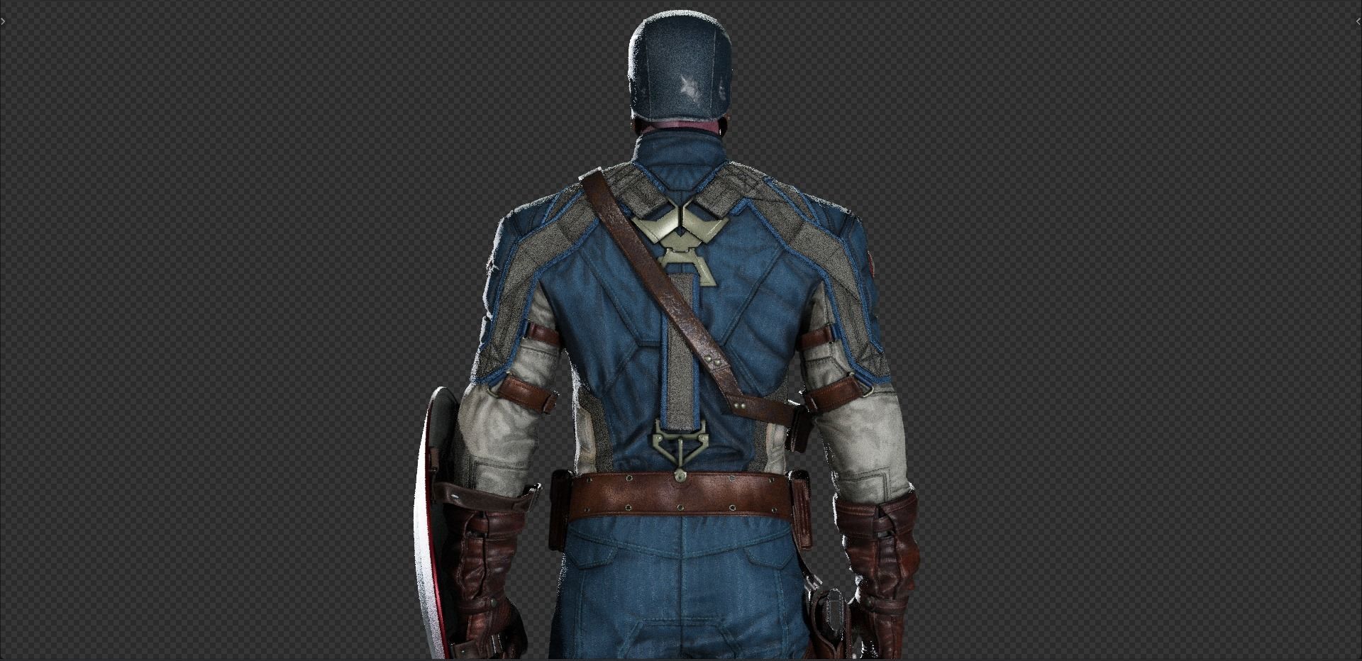 Captain America Steve Rogers from First Avenger 3D model_5