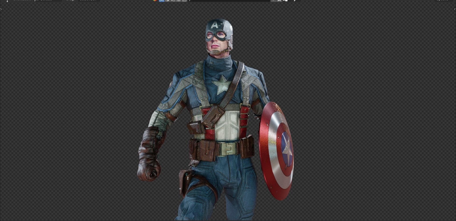 Captain America Steve Rogers from First Avenger 3D model_26