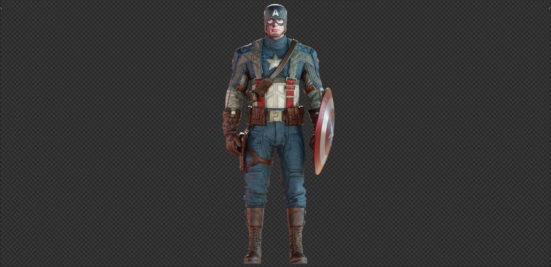 Captain America Steve Rogers from First Avenger 3D model_10