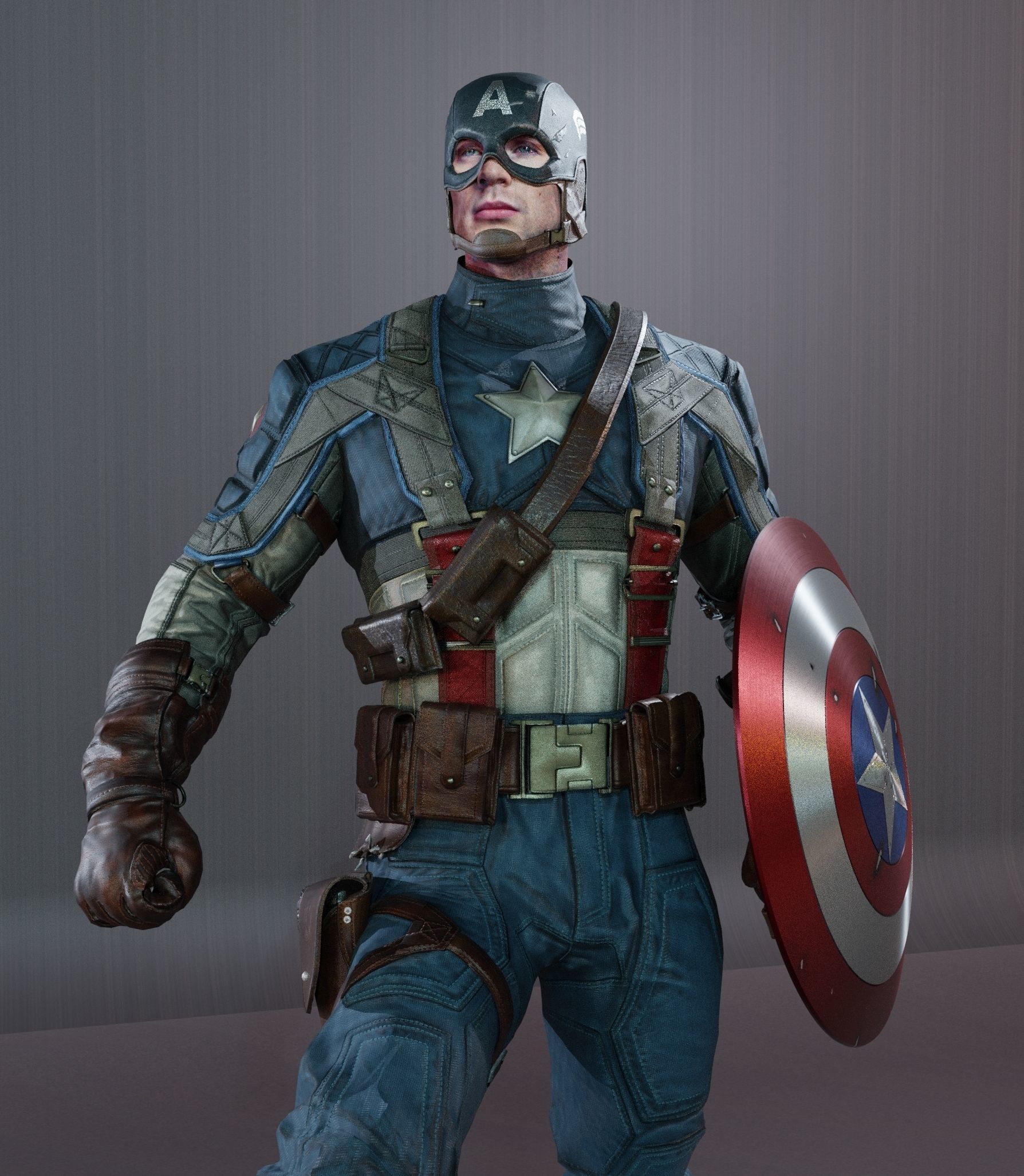 Captain America Steve Rogers from First Avenger 3D model_3