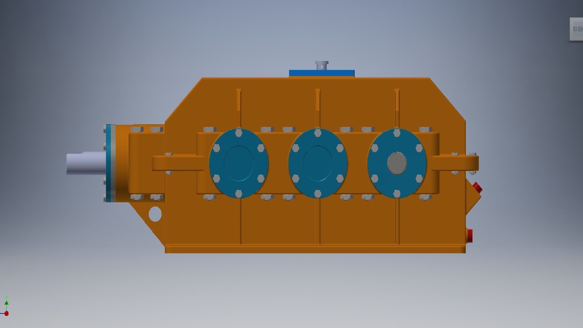 Speed Reducer Gearbox 3D model_3