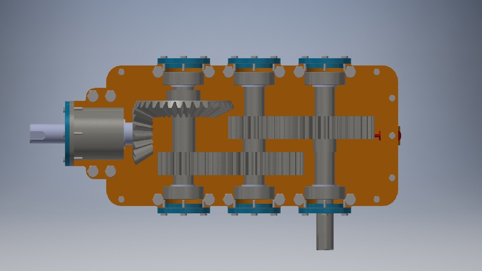 Speed Reducer Gearbox 3D model_1