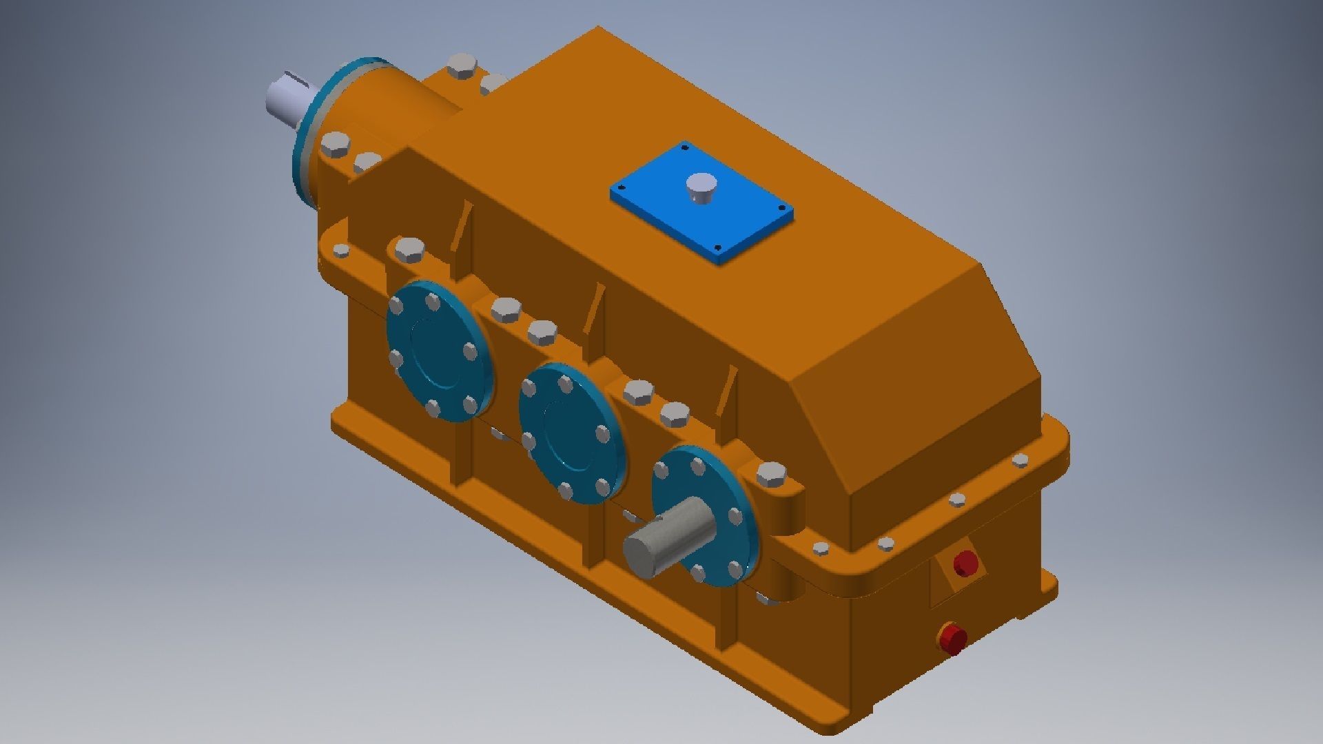 Speed Reducer Gearbox 3D model_8