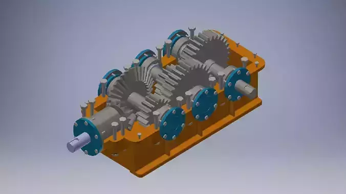 Speed Reducer Gearbox 3D model