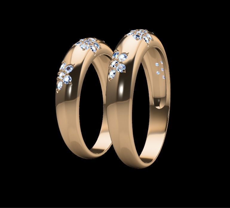 COUPLE RINGS 3D print model_3
