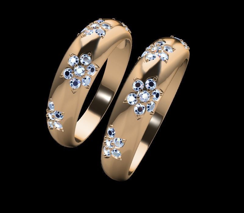 COUPLE RINGS 3D print model_1