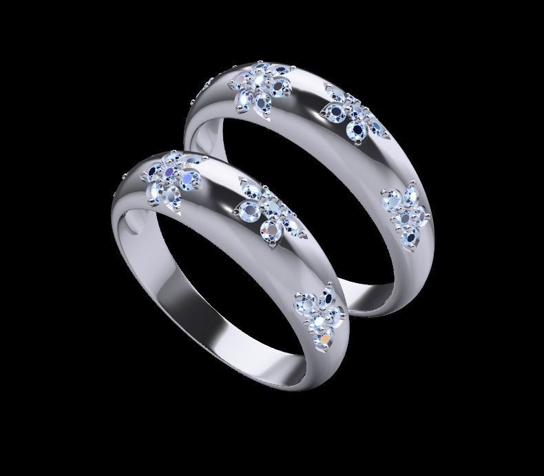 COUPLE RINGS 3D print model_4