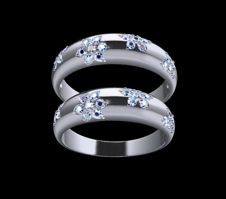 COUPLE RINGS 3D print model_5
